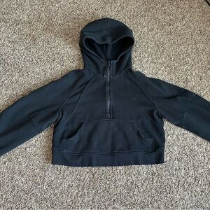 Lululemon Black cropped Hooded Sweatshirt